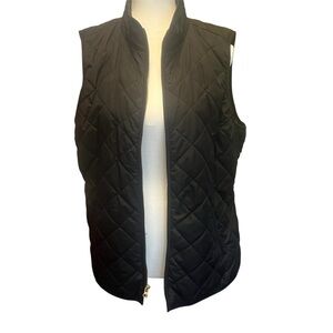 Old Navy Black Quilted Sleeveless Vest